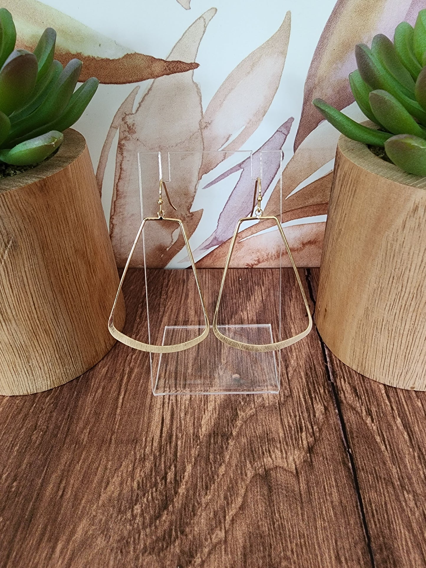 Thin gold hoops
