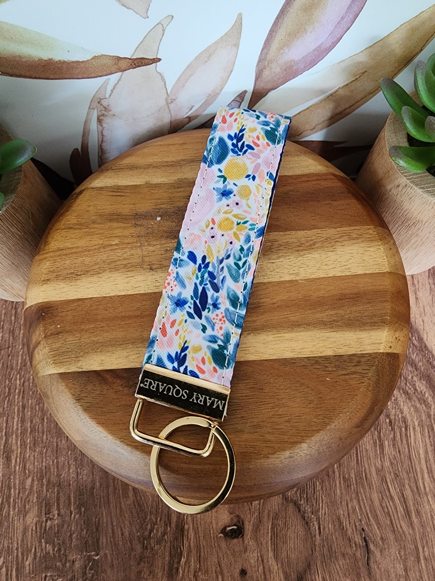 Load image into Gallery viewer, Mary Square Wristlet Keychain
