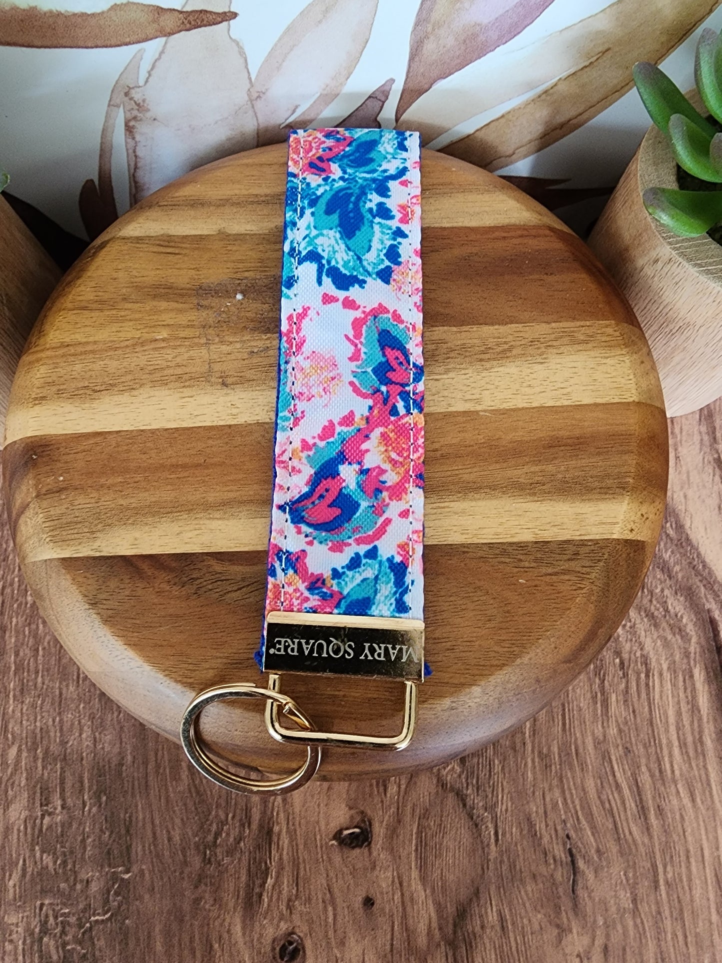 Load image into Gallery viewer, Mary Square Wristlet Keychain

