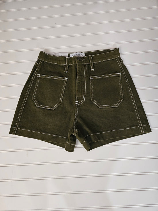 Olive Patch Pocket Shorts