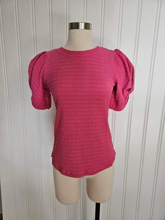 Hot Pink Puff Sleeves
