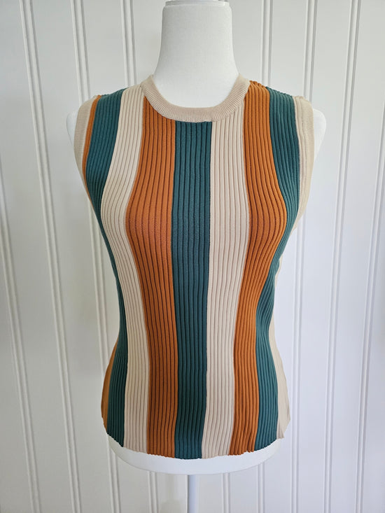 Load image into Gallery viewer, Striped Sleeveless Sweater
