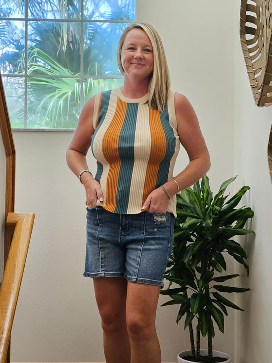 Load image into Gallery viewer, Striped Sleeveless Sweater
