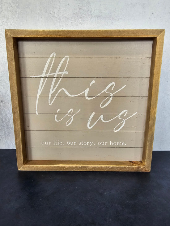 Slat Looked Framed Signs