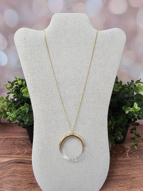 Lucite Charm Long Necklace