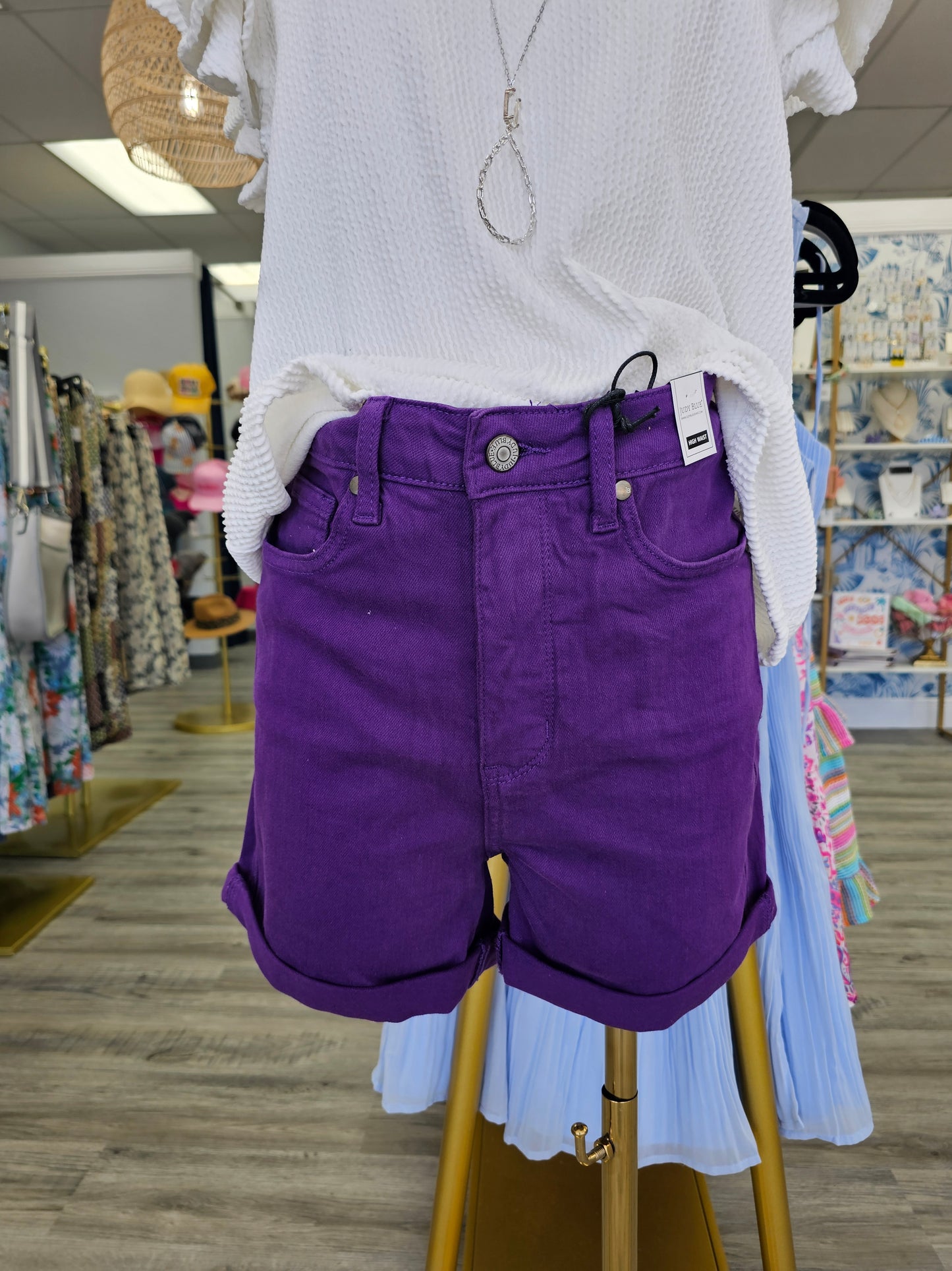 JB Purple Cuff Shorts