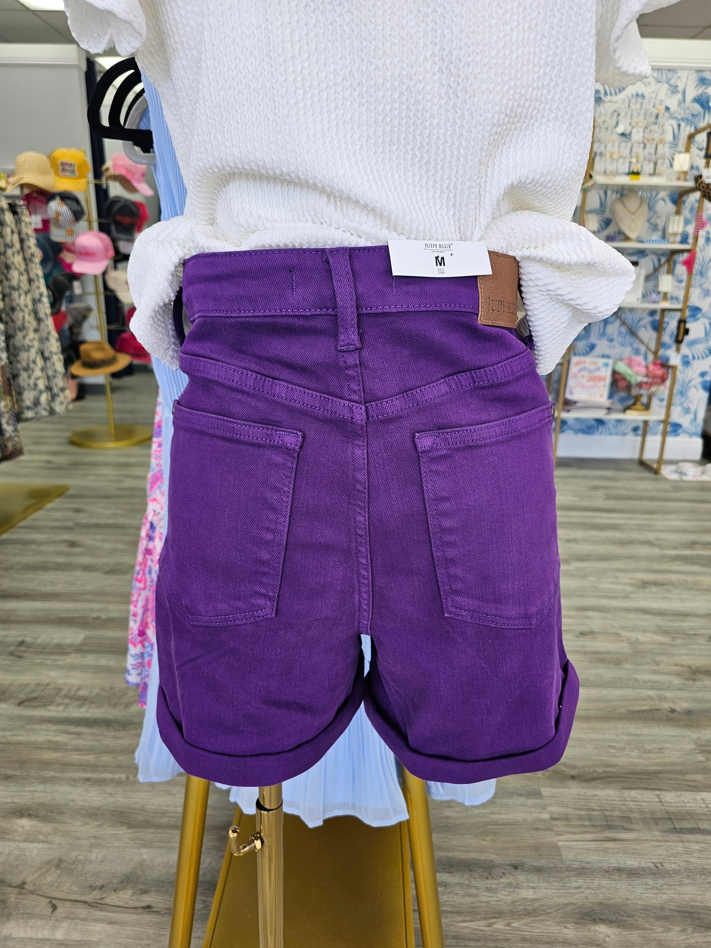 JB Purple Cuff Shorts