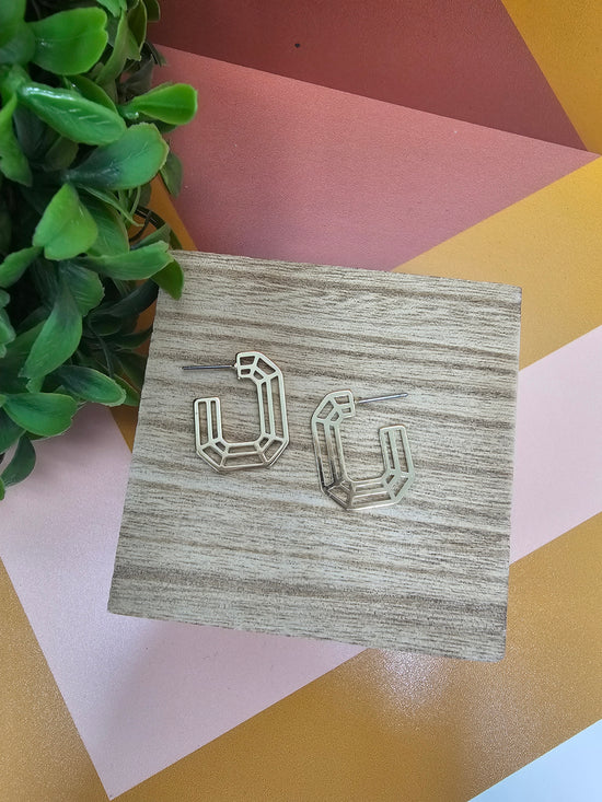 Cut out gold hoops