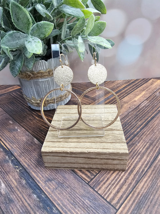 Textured Circle Earrings