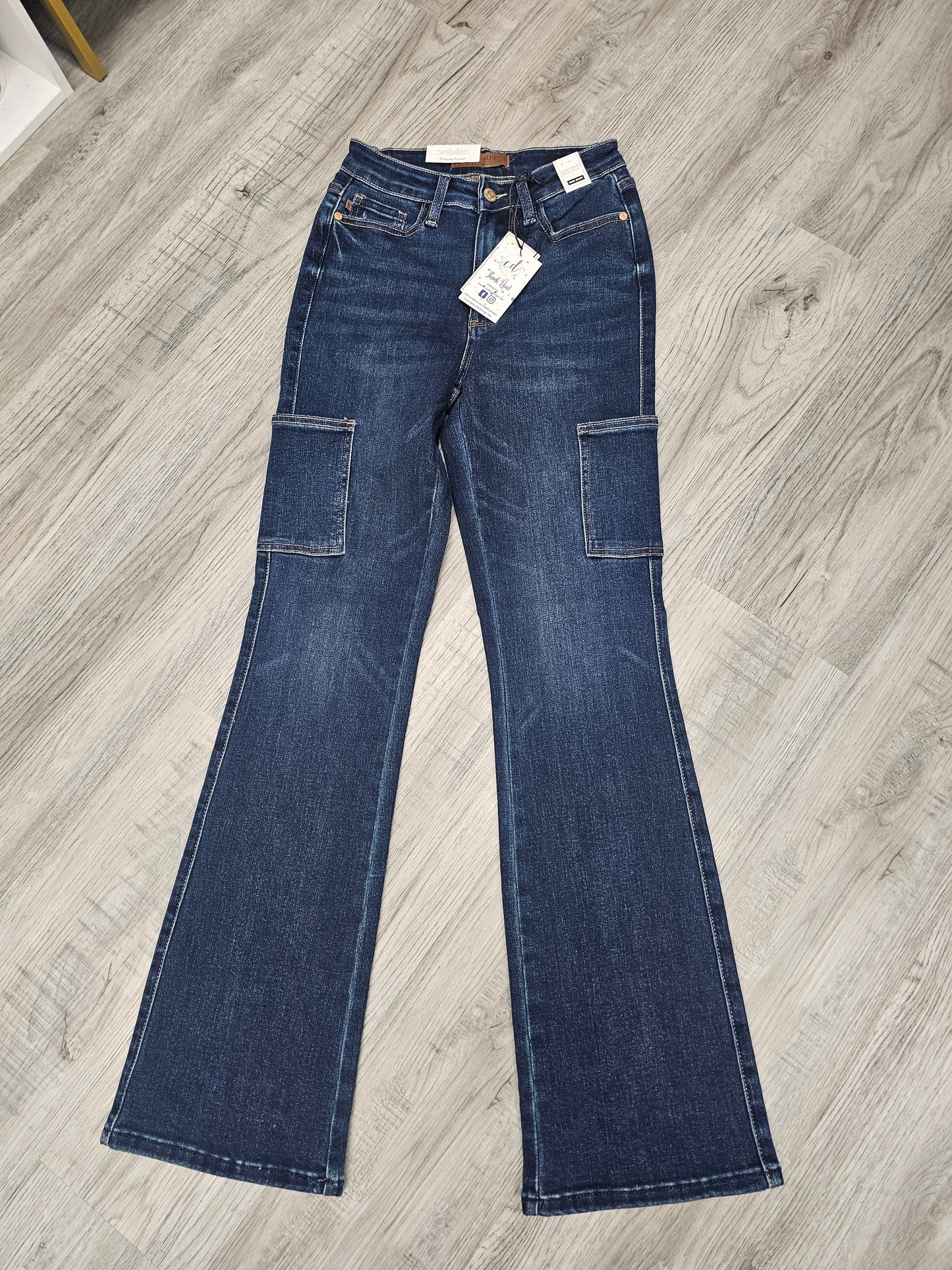 Judy Blue HW Cargo Bootcut Jeans