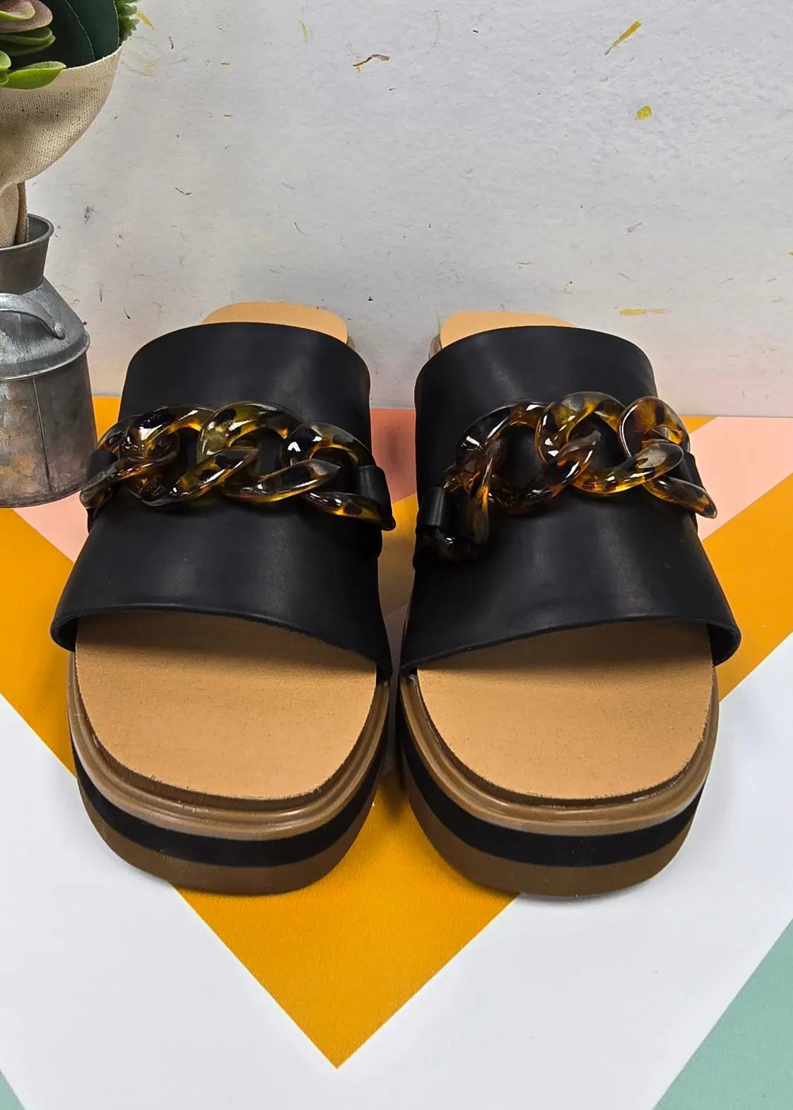 Alora Wedge Slide Yellow Box