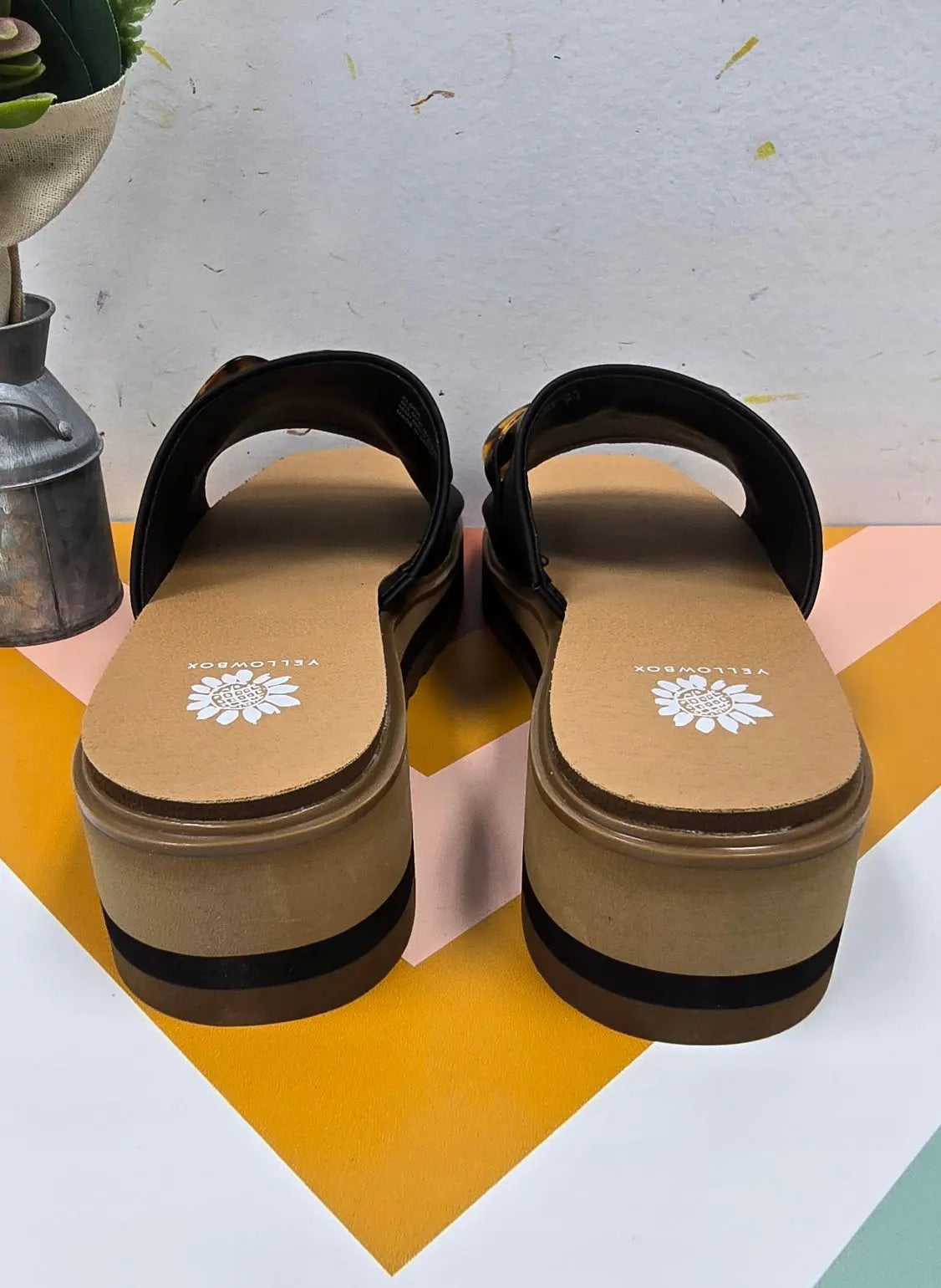 Alora Wedge Slide Yellow Box