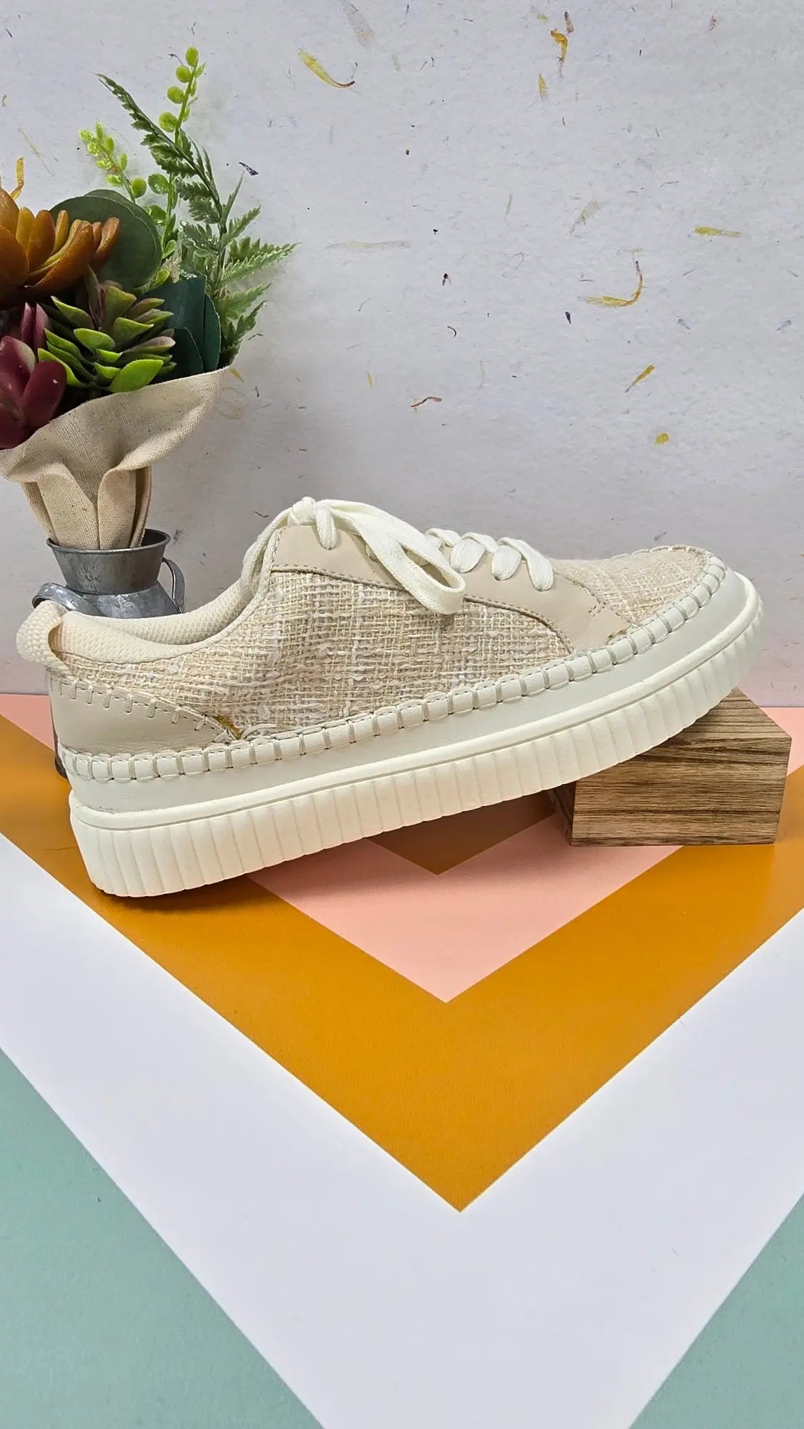 Marsha Tweed Sneaker Yellow Box