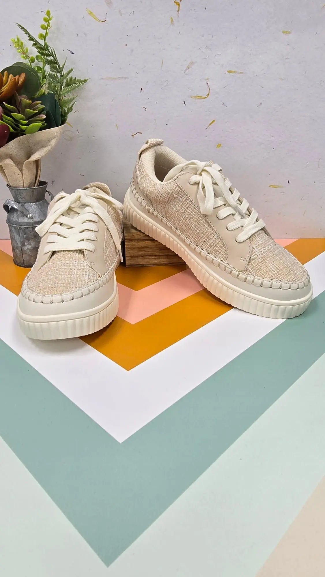 Marsha Tweed Sneaker Yellow Box