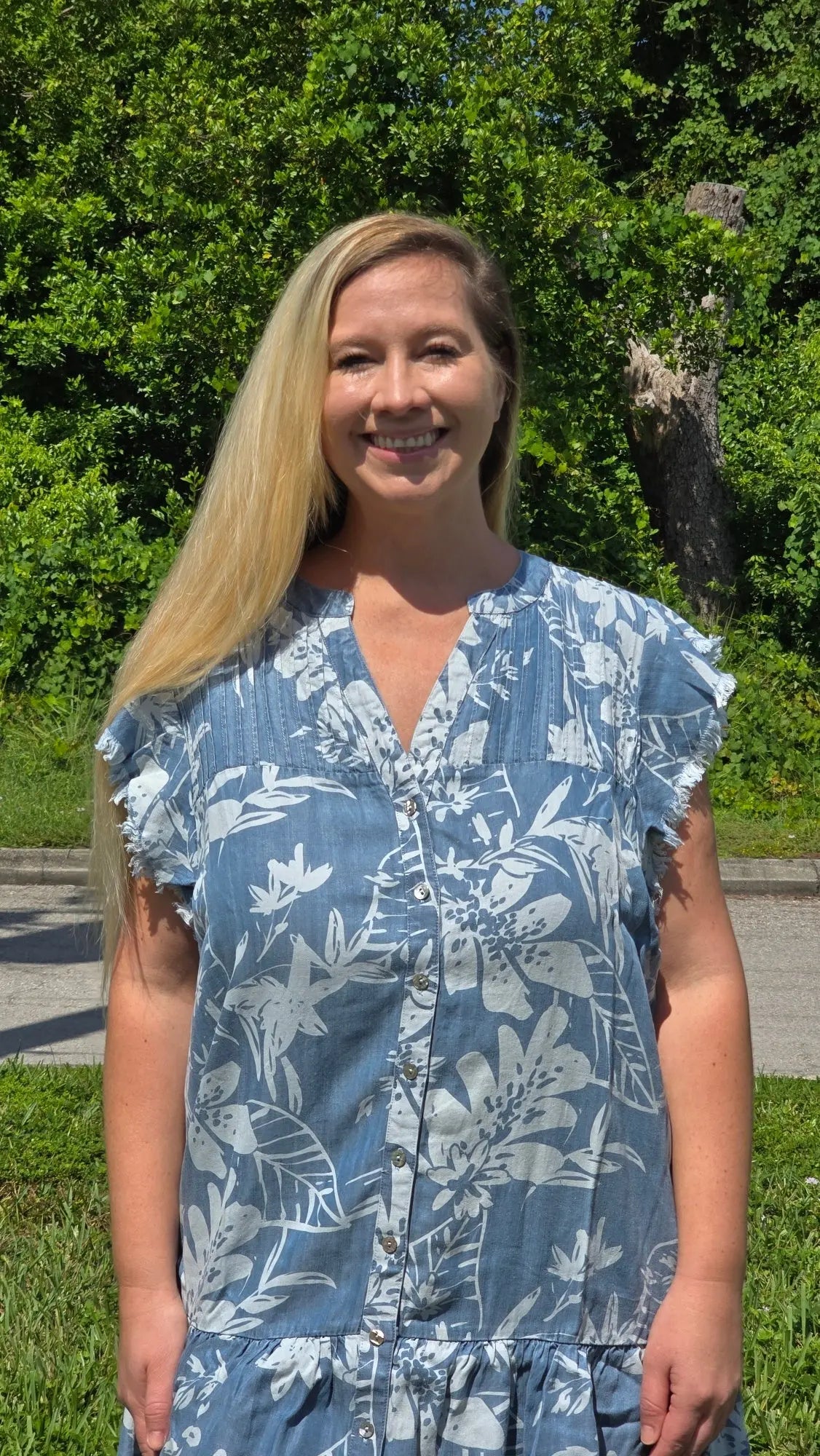 The Blue Palms Dress Tribal