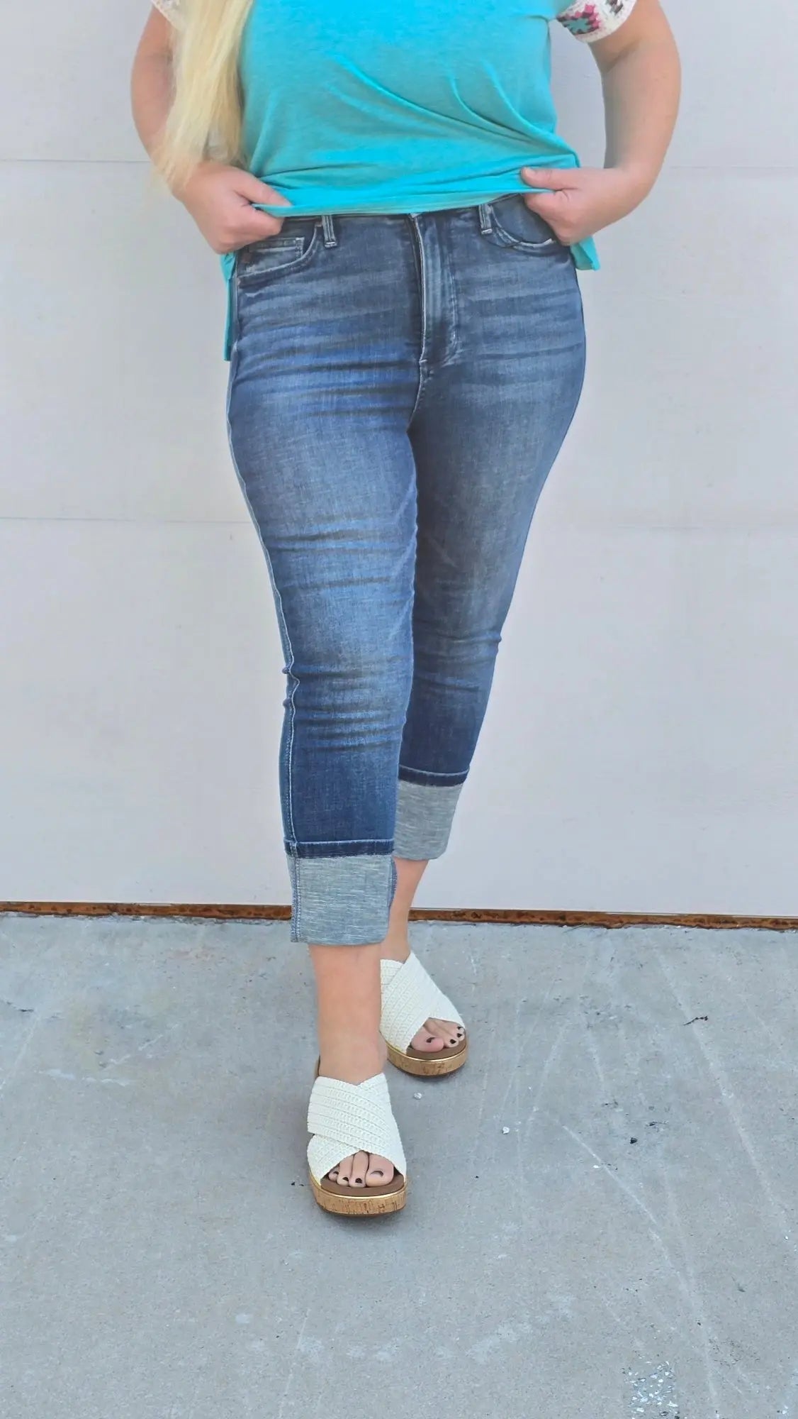 Allison HW TC Cuff Capri Judy Blue