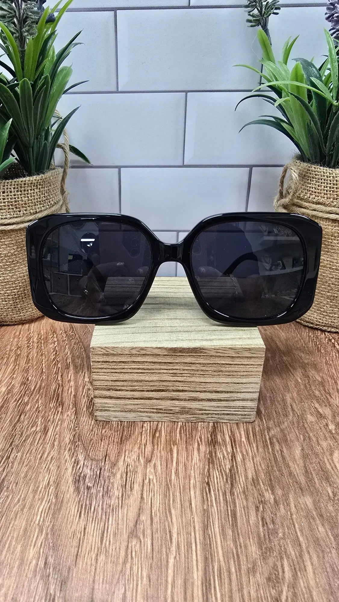 Vivian Acetate Blk Octagonal Sunglasses Freyrs Eyewear