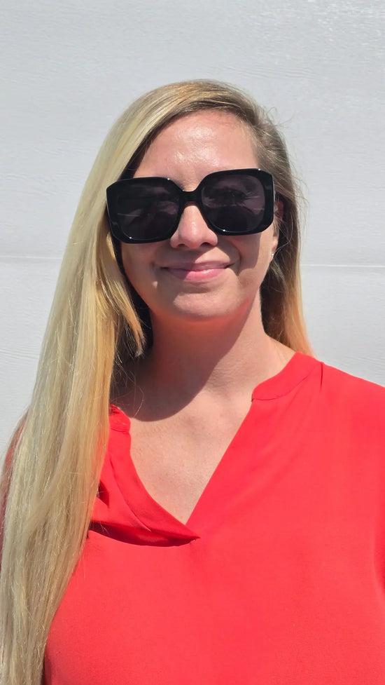 Vivian Acetate Blk Octagonal Sunglasses Freyrs Eyewear