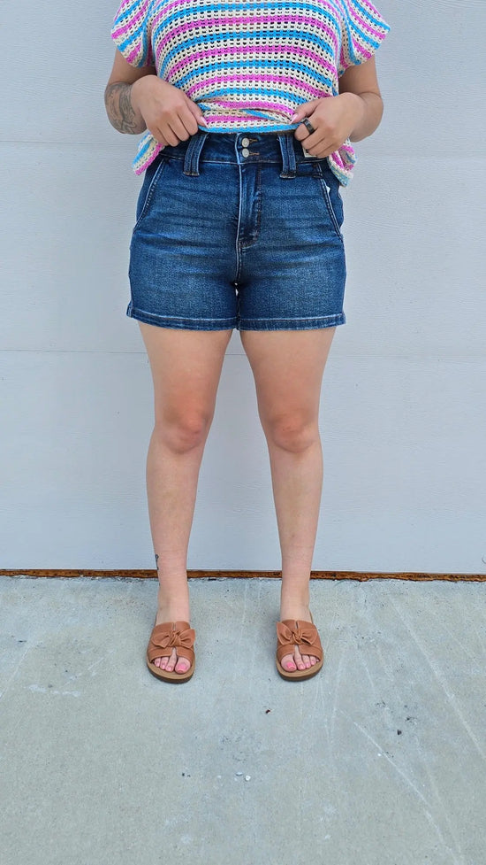 Stella Double Button Shorts Judy Blue
