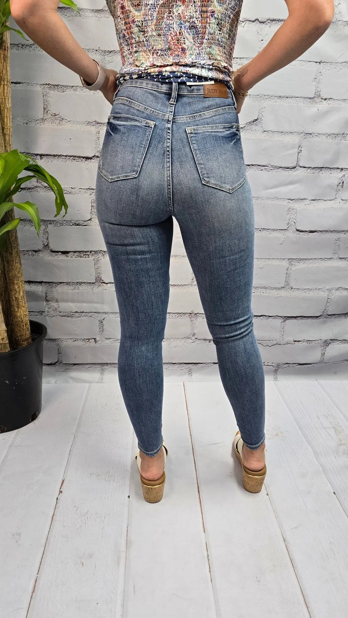 Bella Tummy Control Contrast Wash Skinny Jeans Judy Blue