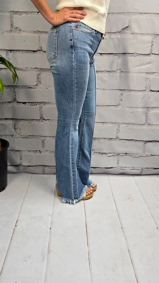 Harper Raw Hem Flares Judy Blue