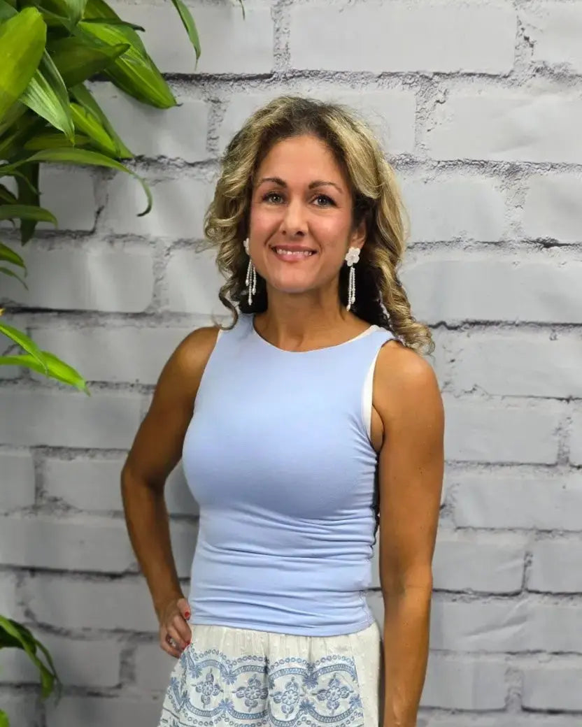 The Cove Blue & White Ruffle Skirt Andree By Unit