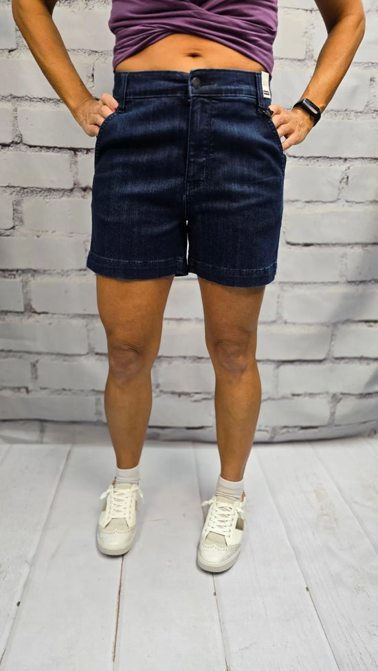 Brielle Denim Trouser Shorts Judy Blue