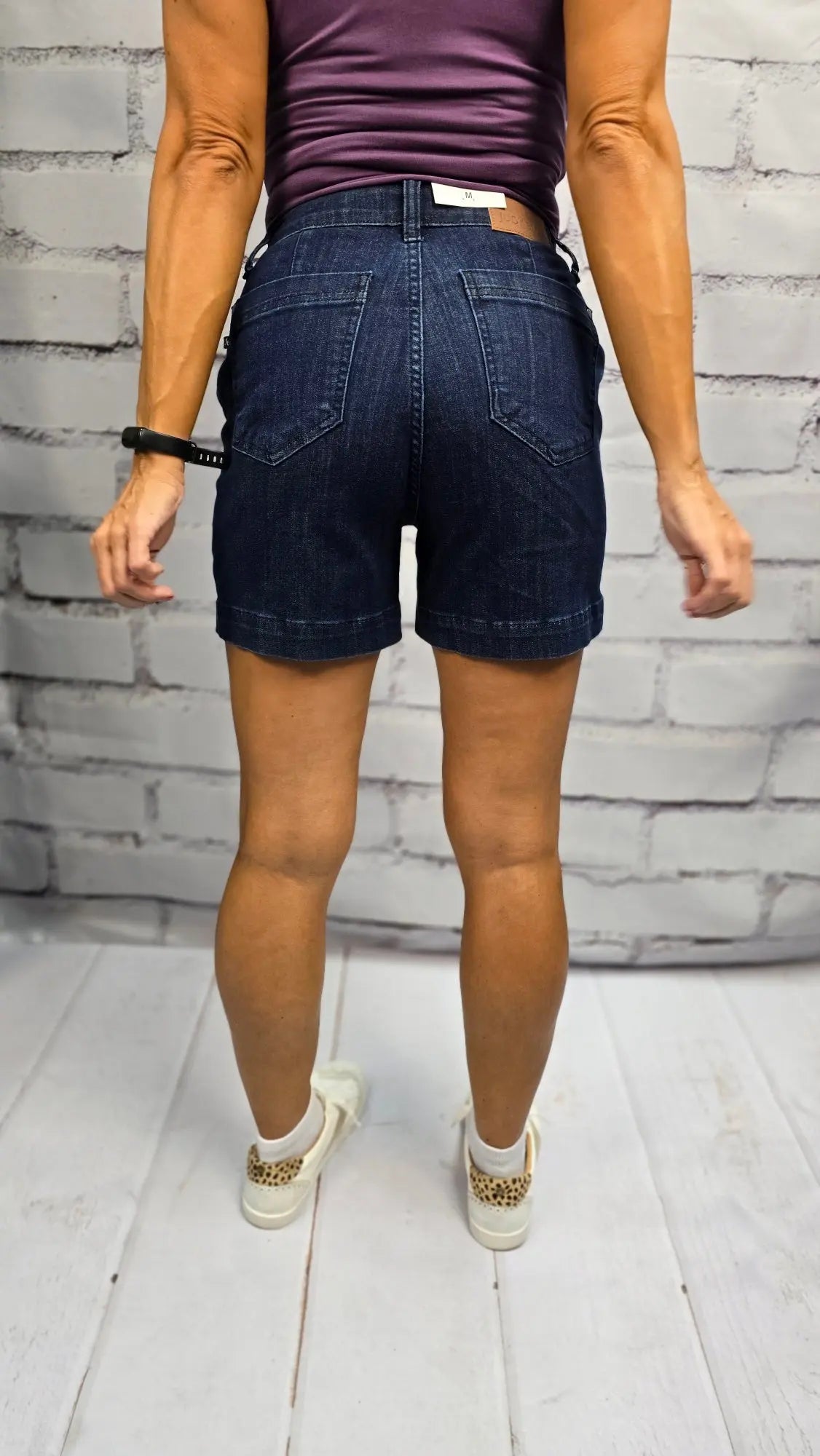 Brielle Denim Trouser Shorts Judy Blue