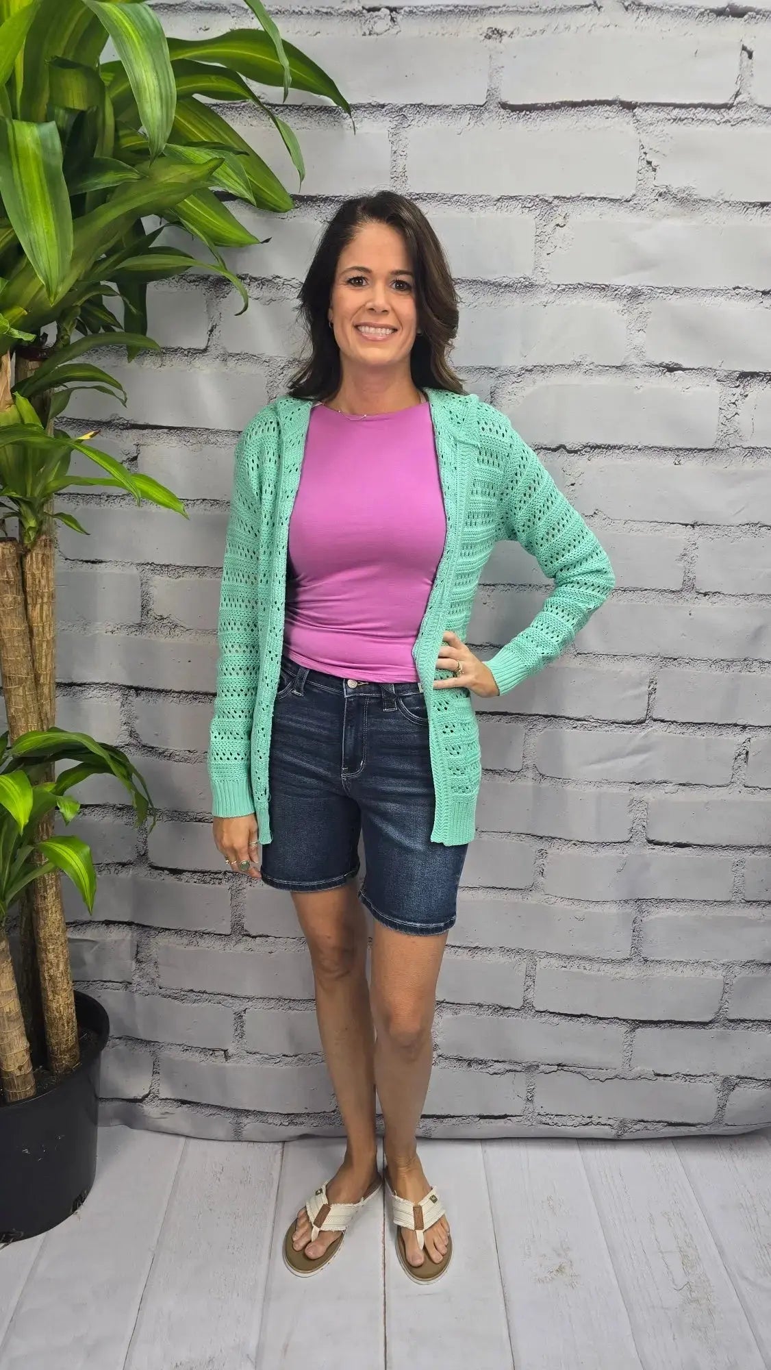 WIlla High Waist Bermudas w/ Back Flap Pockets Judy Blue