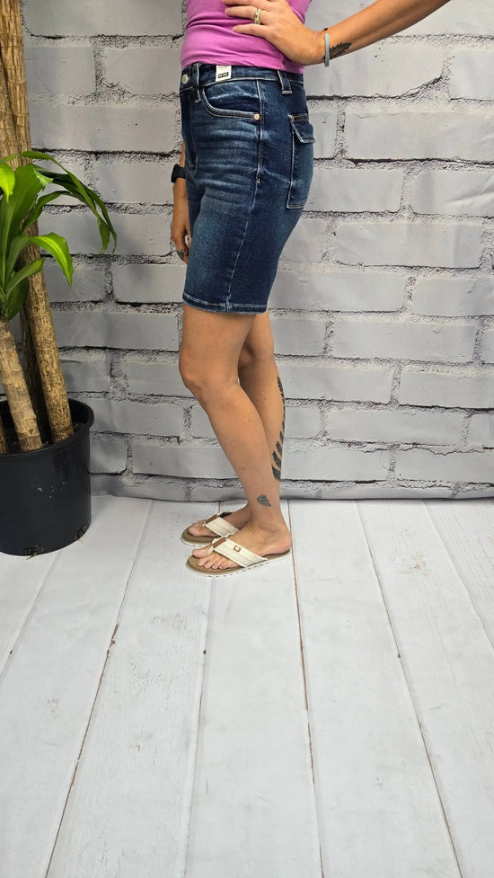 WIlla High Waist Bermudas w/ Back Flap Pockets Judy Blue