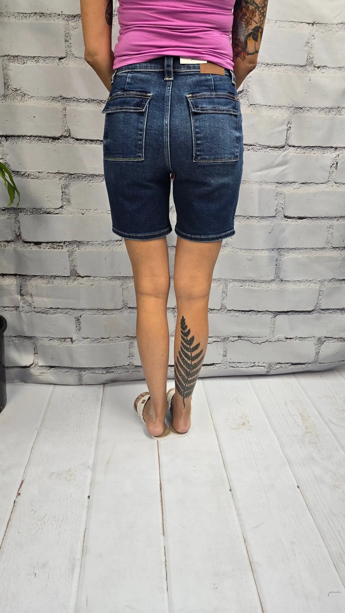 WIlla High Waist Bermudas w/ Back Flap Pockets Judy Blue