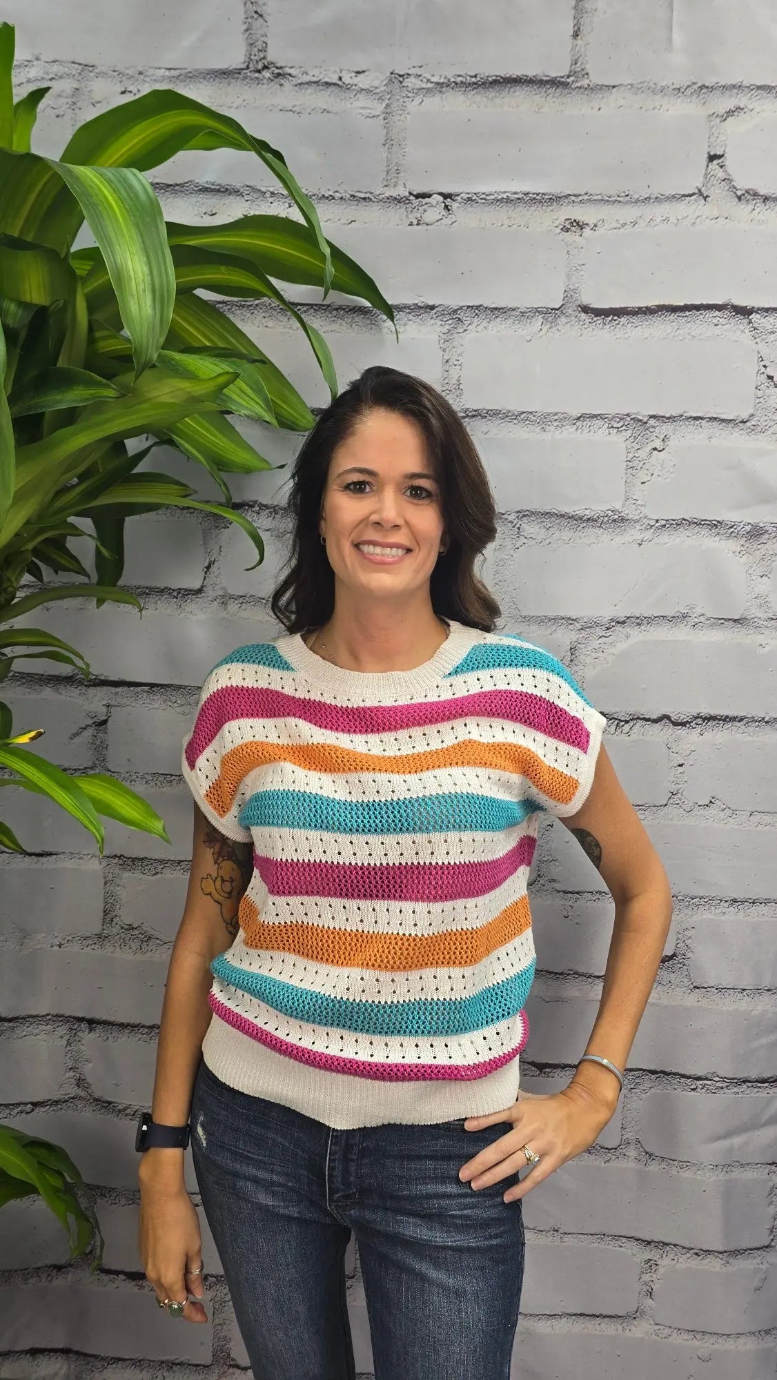 Cabana Crush Sweater Tank Staccato