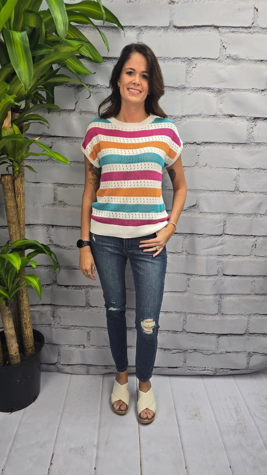 Cabana Crush Sweater Tank Staccato