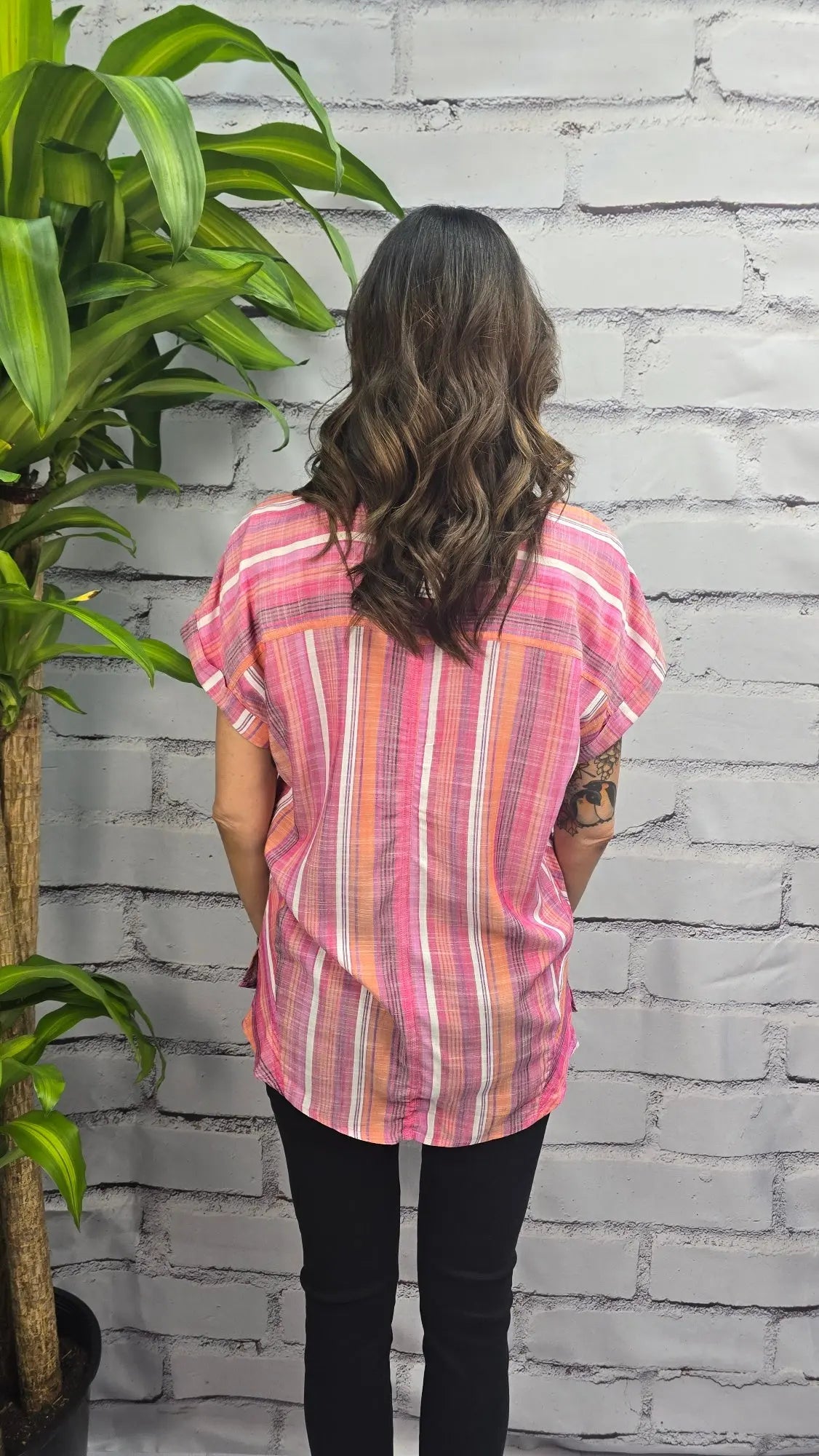 The Sadie Stripe Button-Up Tribal