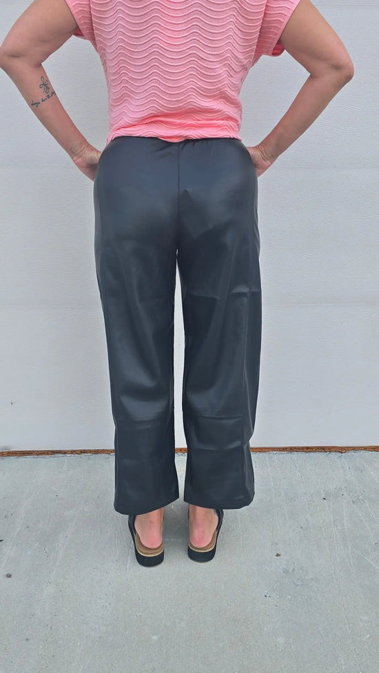 Vesper Leather Wide Leg Pants Allie Rose