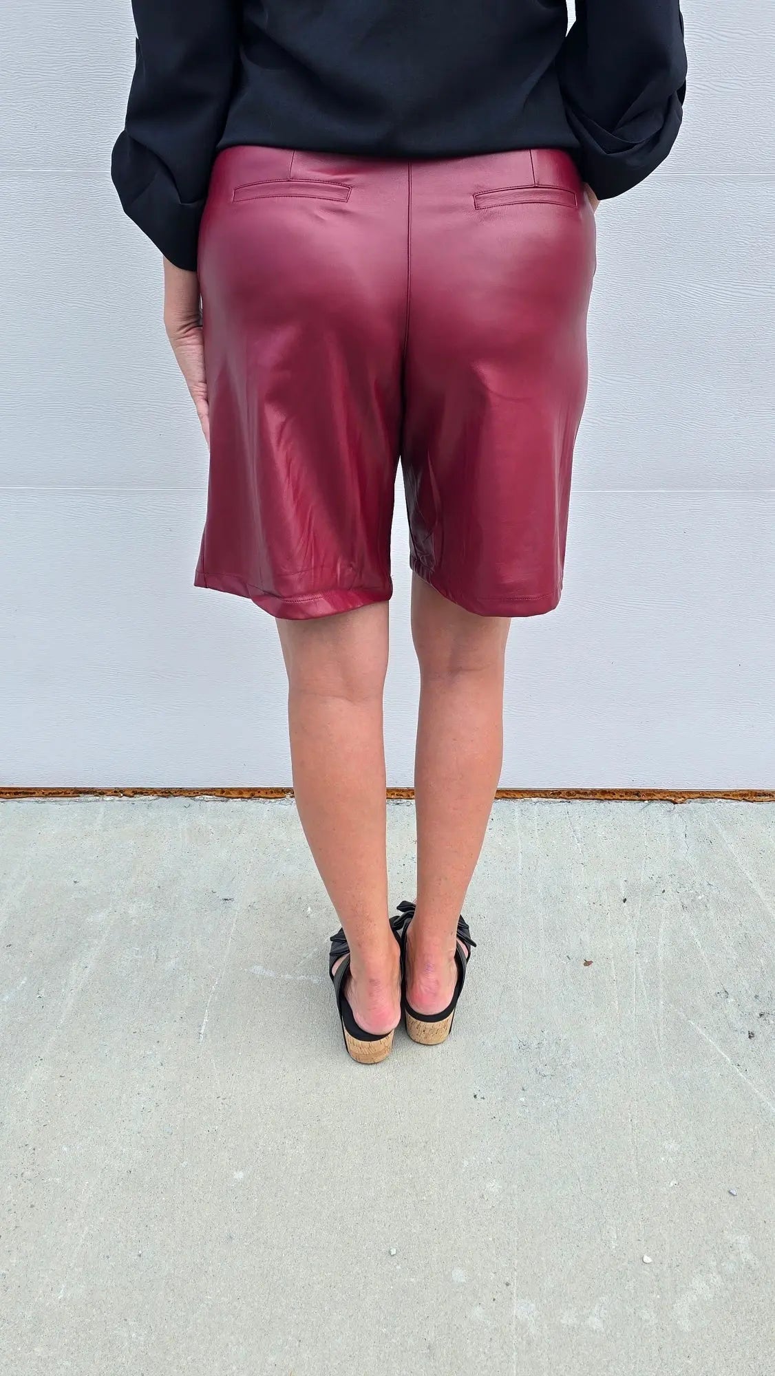 Kendall Faux Leather Jorts Love Poem