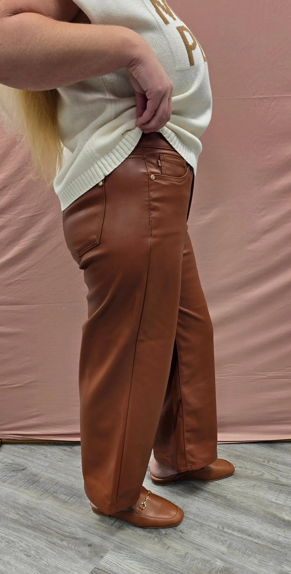 Kendall Faux Leather Crops Judy Blue