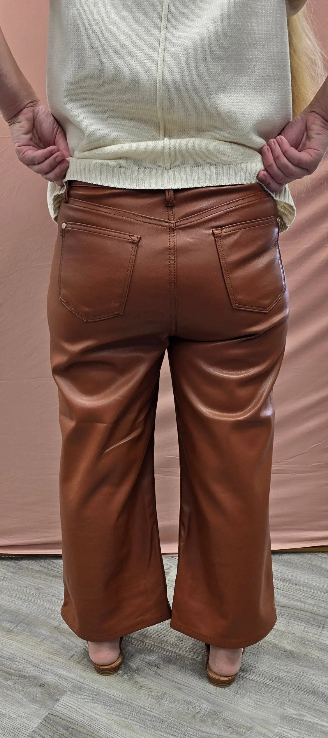 Kendall Faux Leather Crops Judy Blue