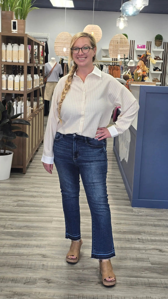 Giselle Stripe Button-Up Allie Rose