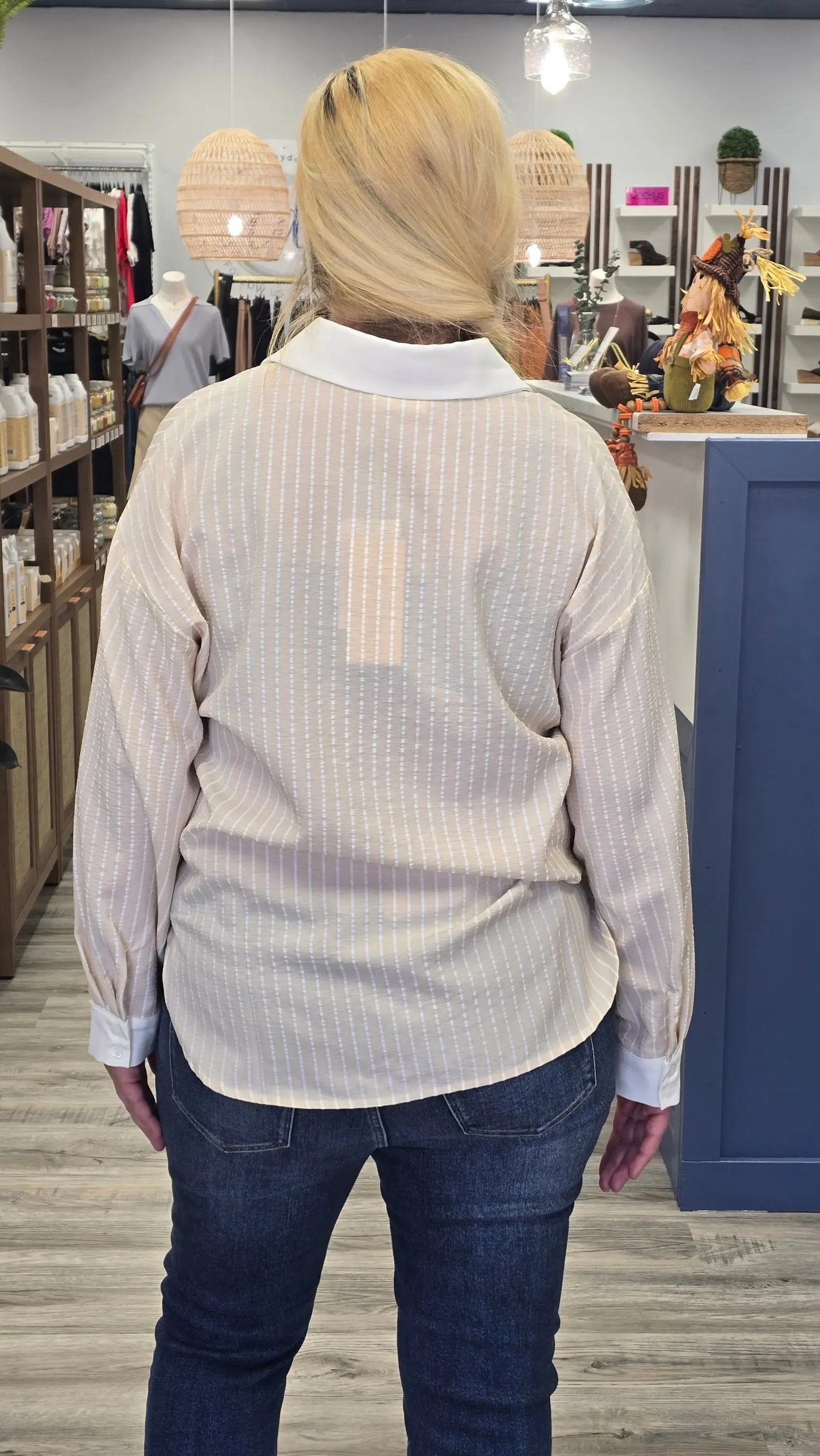 Giselle Stripe Button-Up Allie Rose