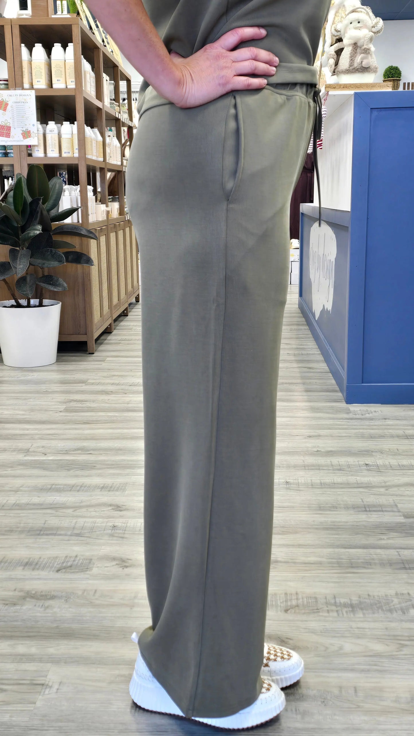 Corinne Wide Leg Pants Elle Grey