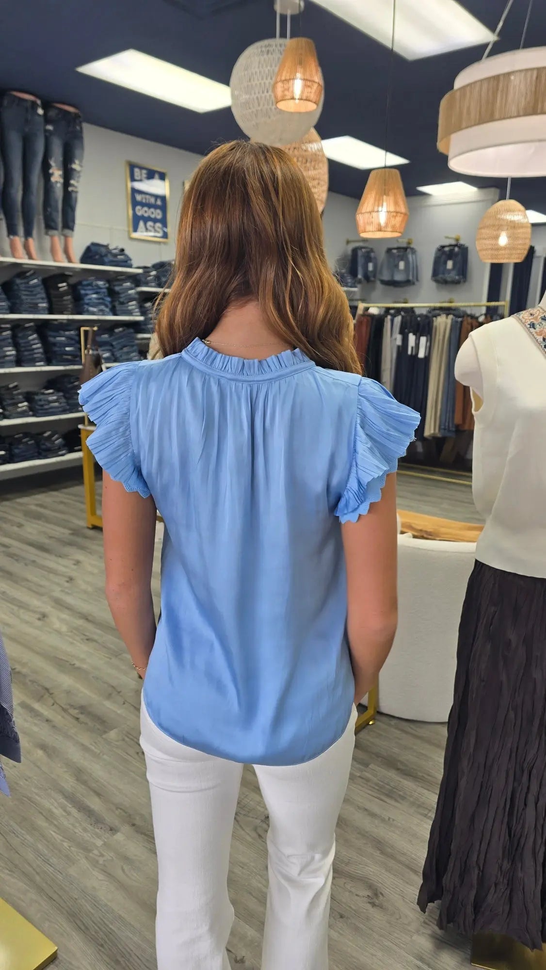 Lila Flutter Blouse current air