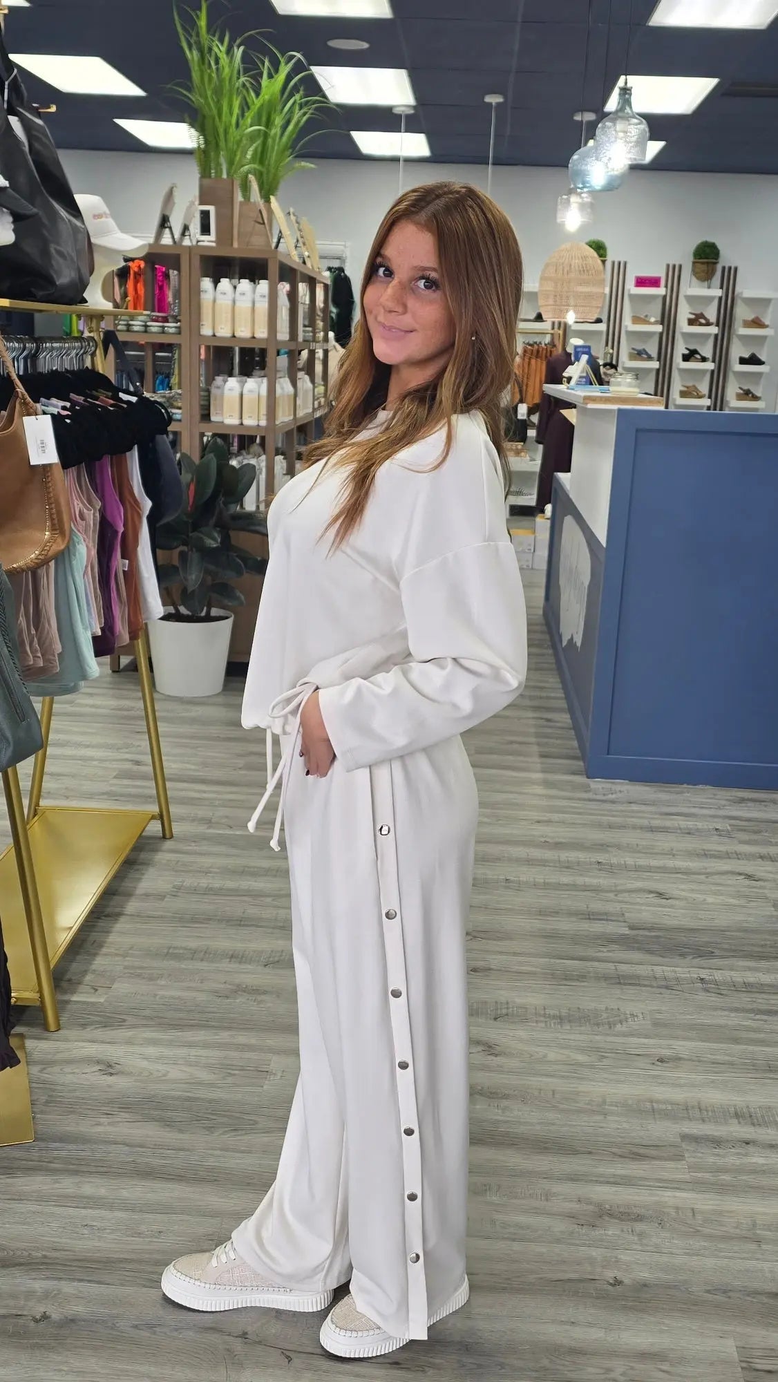 Rumi Snap Pants Elle Grey