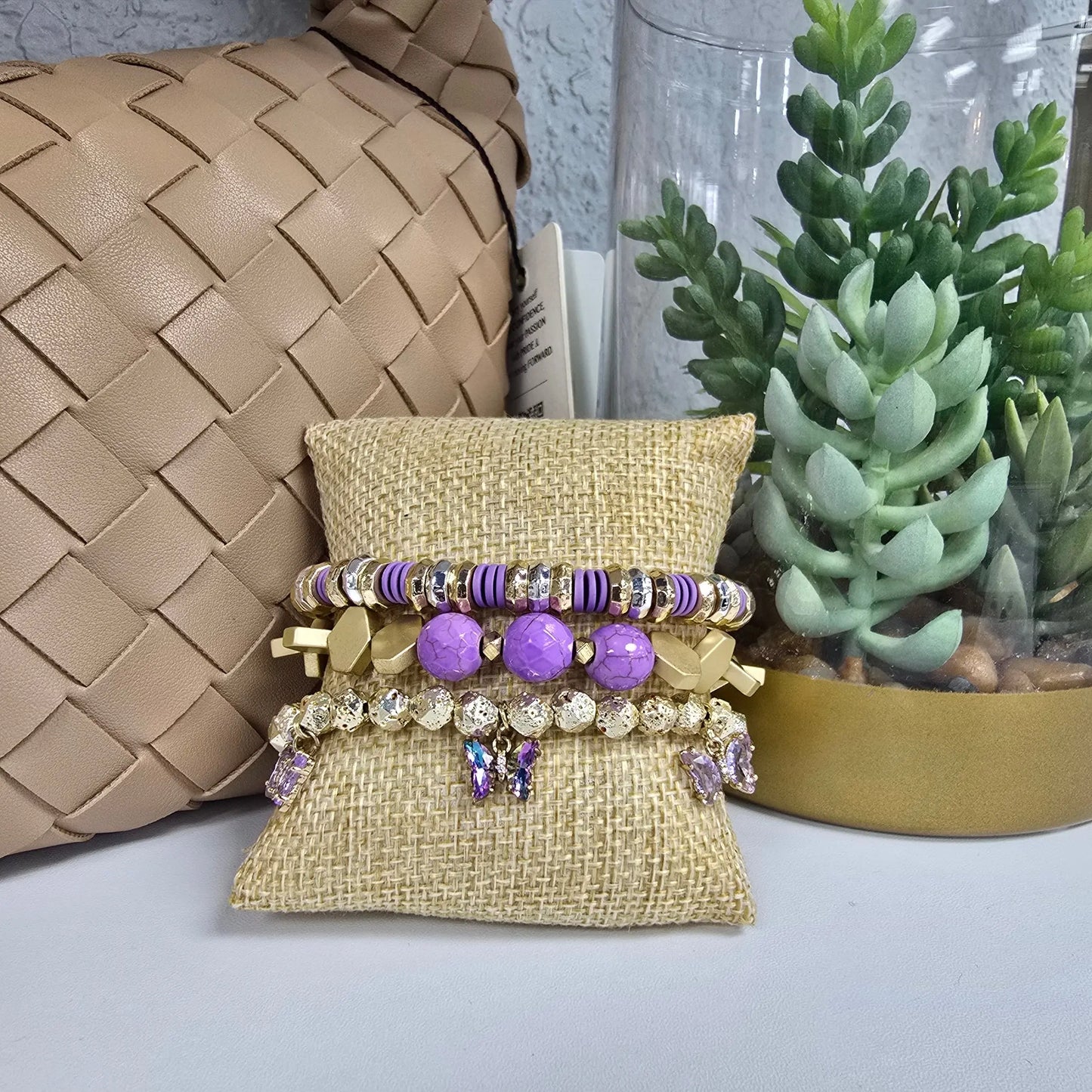 purple butterfly set Ermish