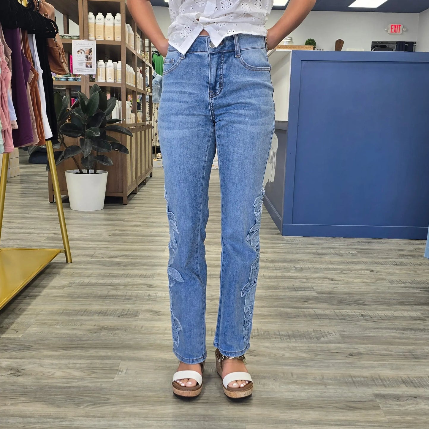 Vida Appliqué Jeans Tribal