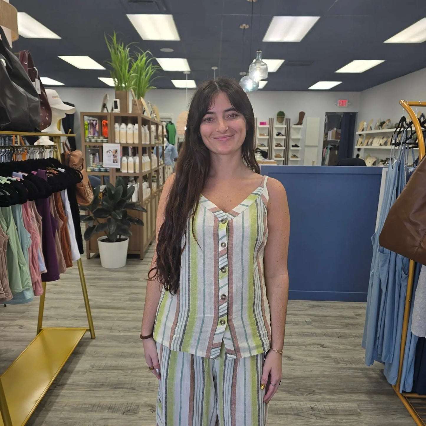 Elara Striped Cami Top Tribal