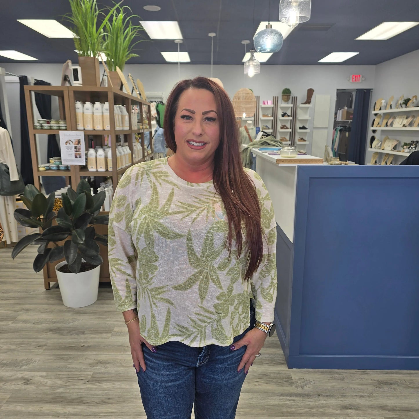 Evergreen Crew Neck Tribal