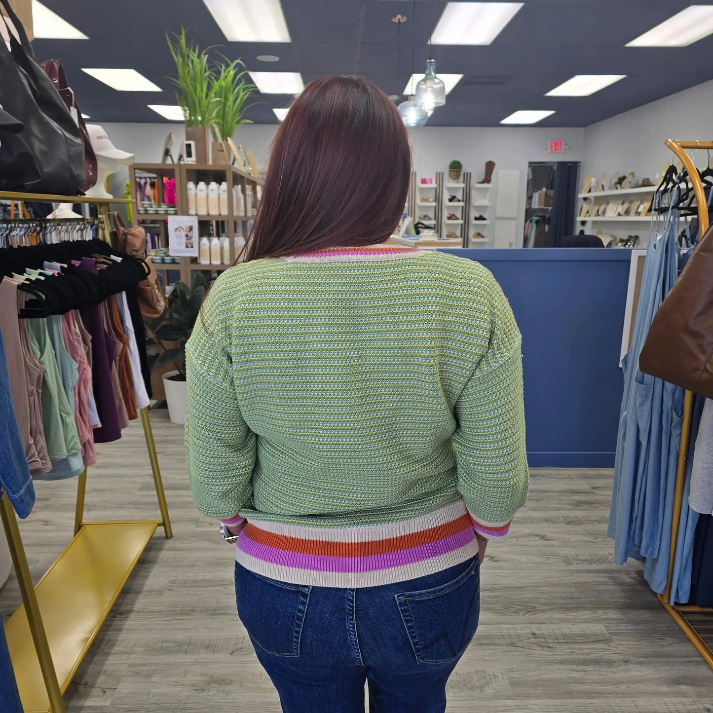 Sunny Harbor Stripe Sweater Tribal