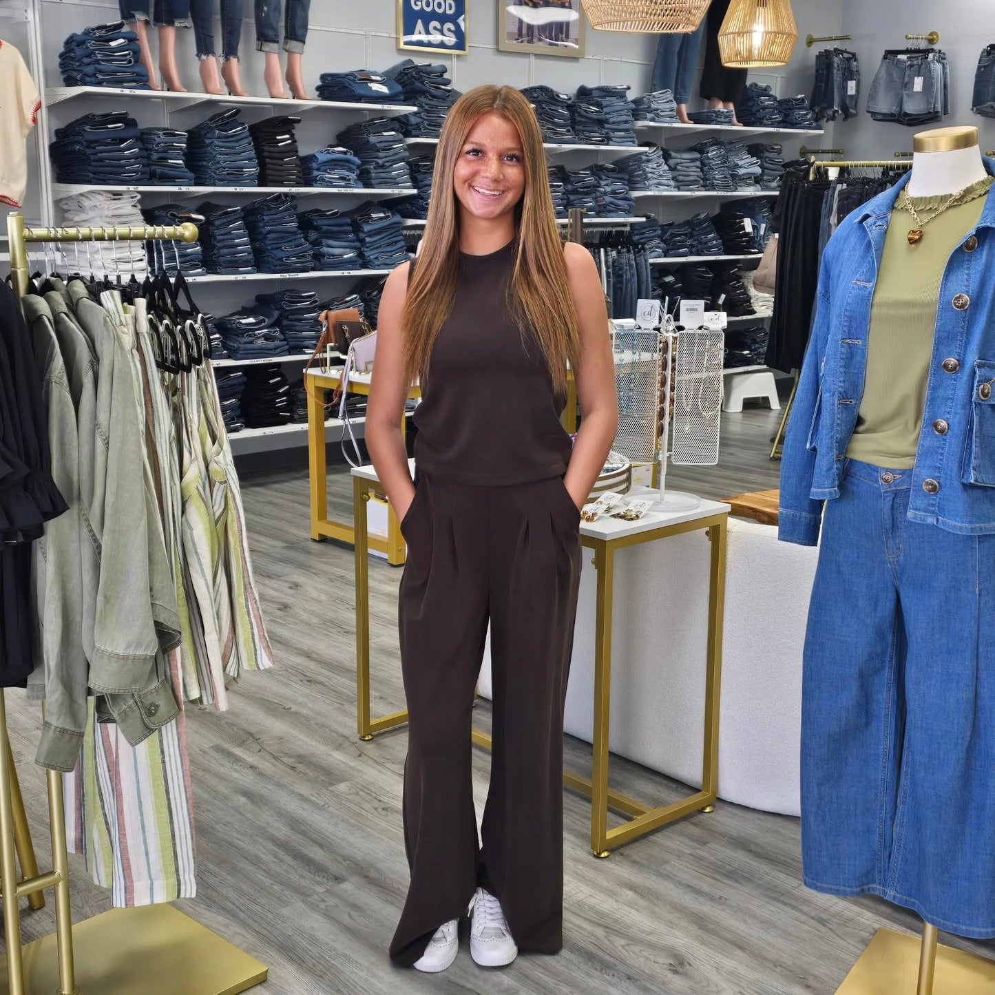 Mocha Moment Lounge Set Elle Grey