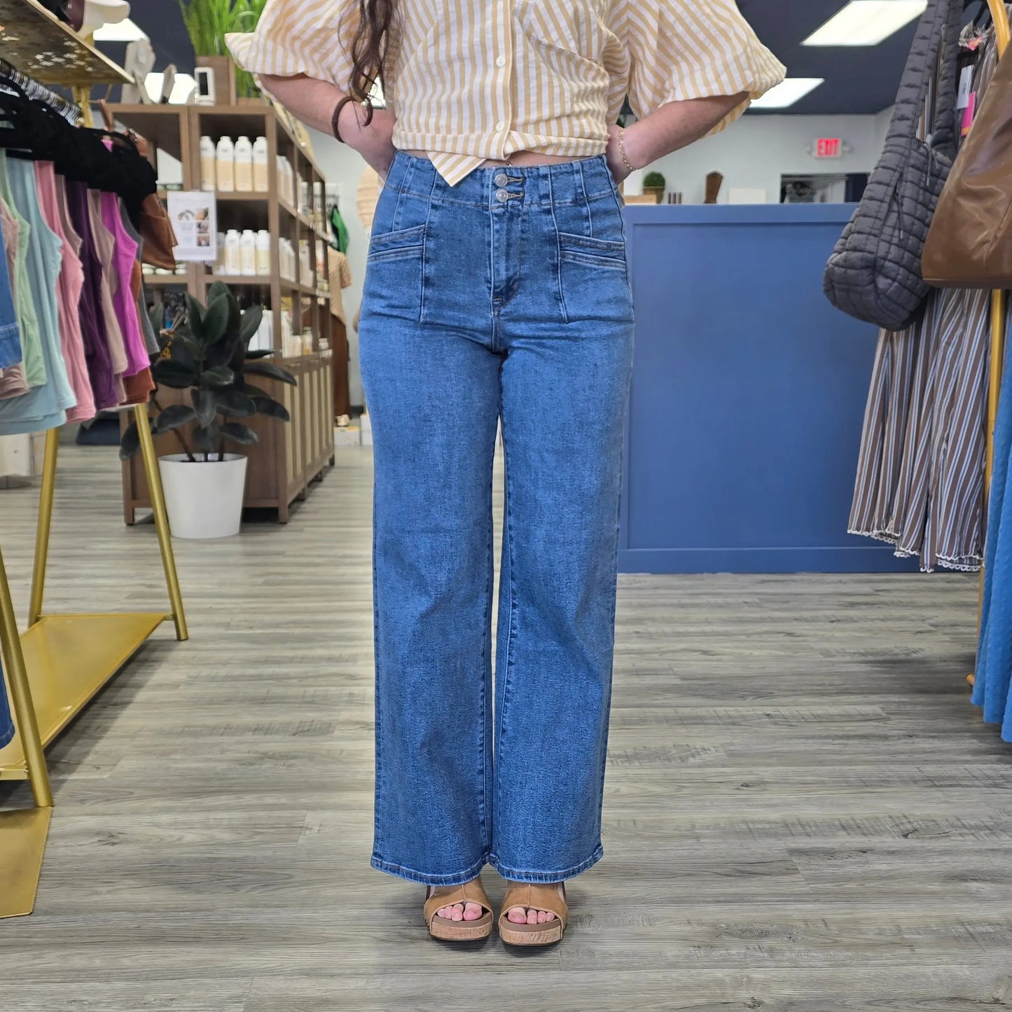 Charlotte Wide Leg Jeans MIca